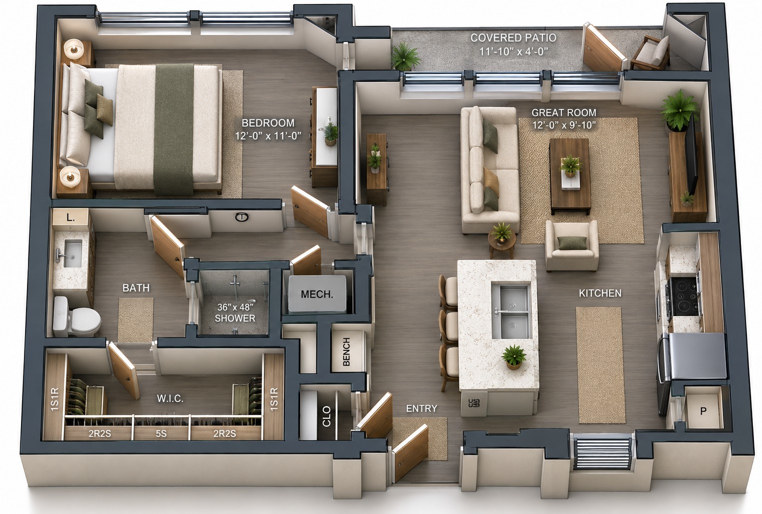 Floor plan layout for A2