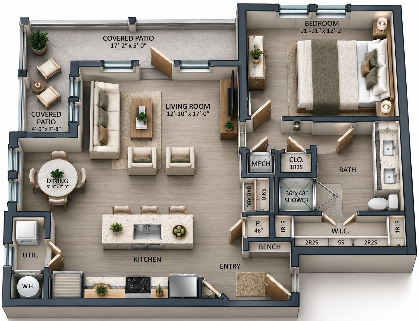Floor plan layout for A4