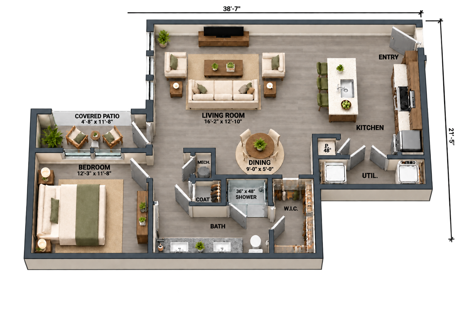 Floor plan layout for A5