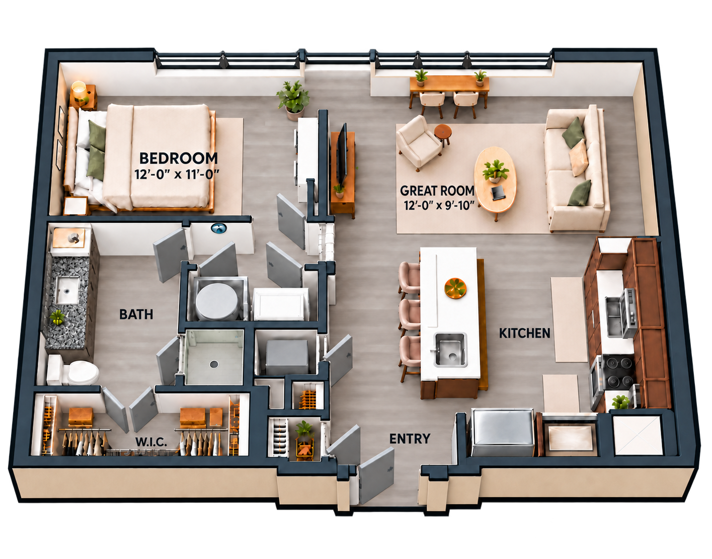 Floor plan layout for A7