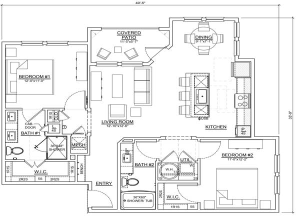 Floor plan layout for B2