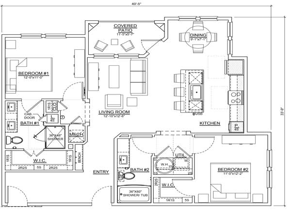 Floor plan layout for B4