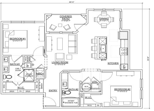 Floor plan layout for B5