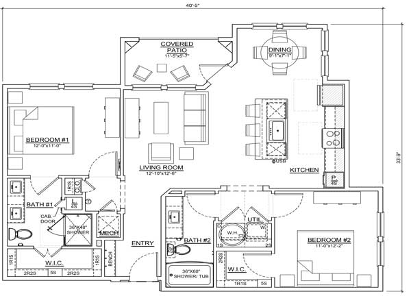Floor plan layout for B6