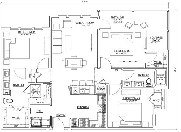Floor plan layout for C1