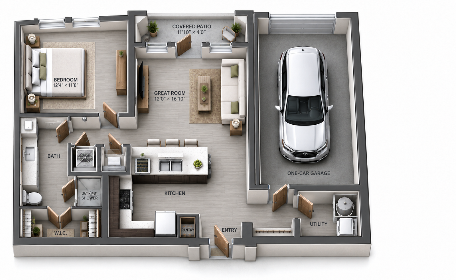 Floor plan layout for A6
