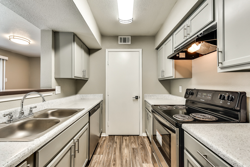 Fully Equipped Kitchen at Pacifica Apartments in Dallas,TX