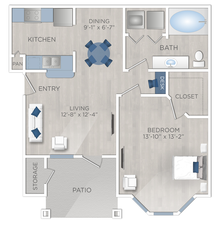 Floor plan layout for A1