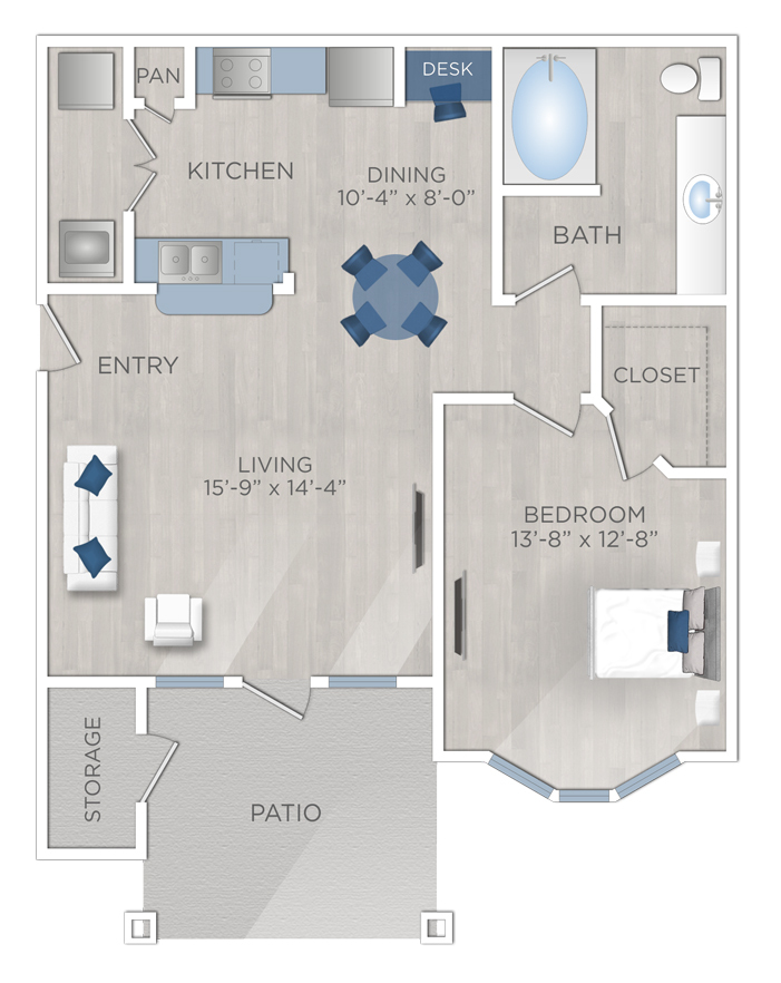 Floor plan layout for A2