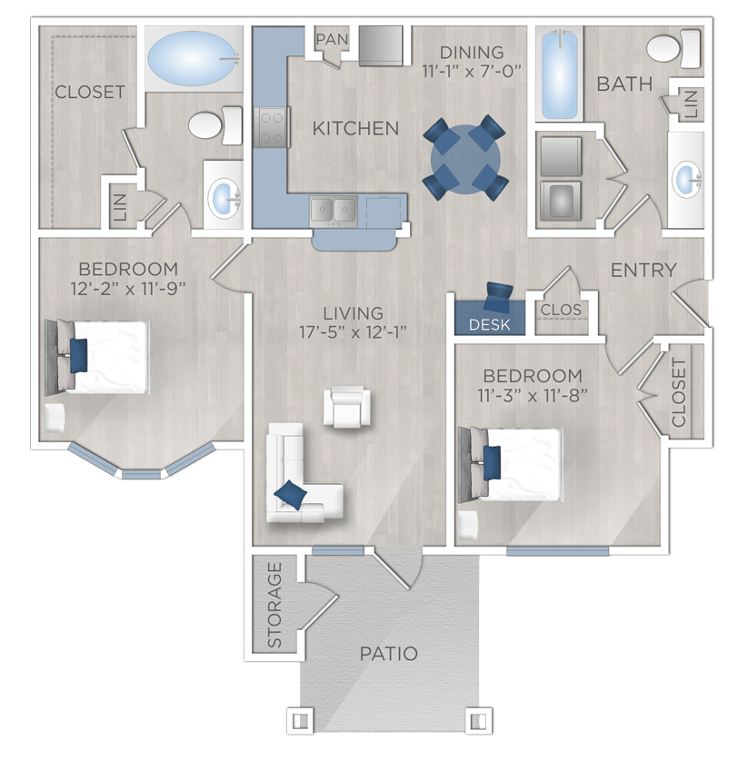 Floor plan layout for B1