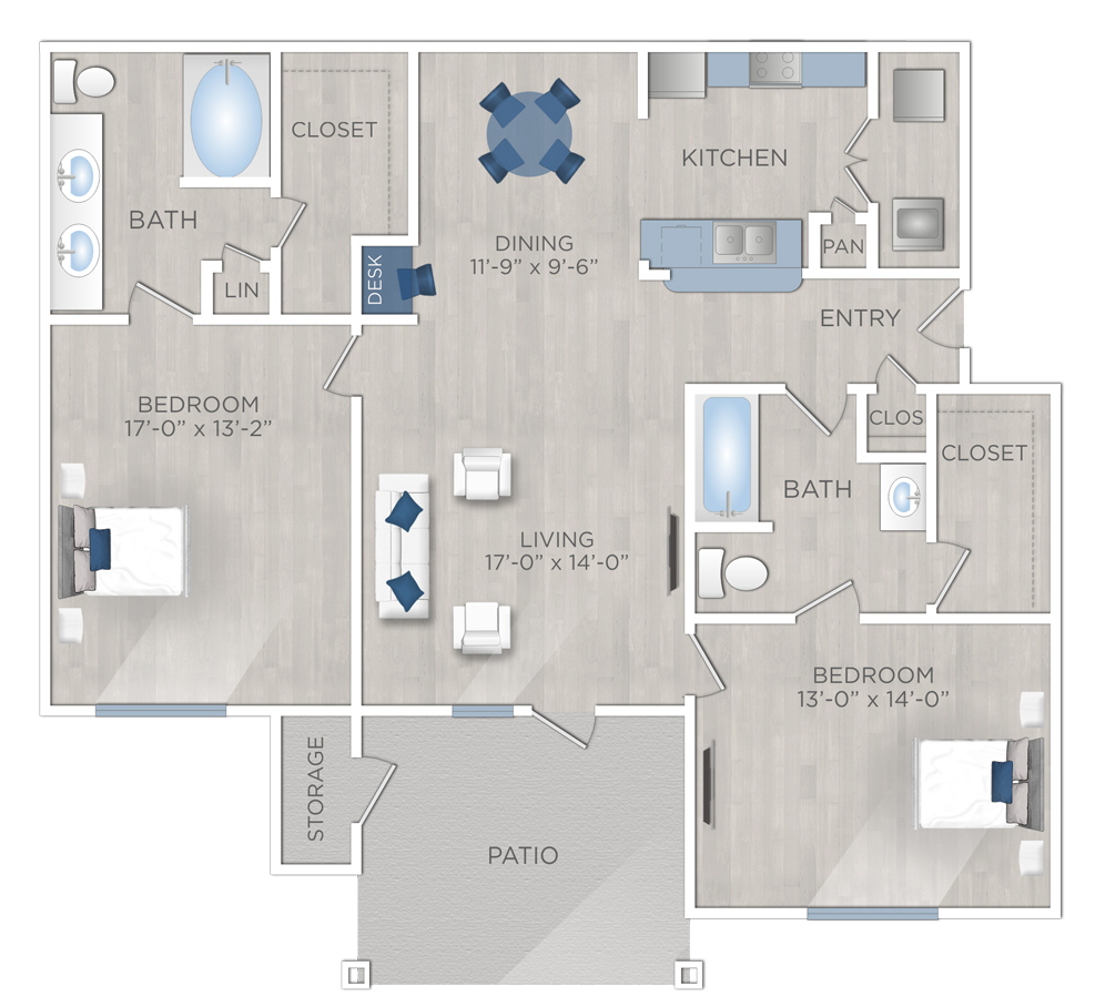 Floor plan layout for B3