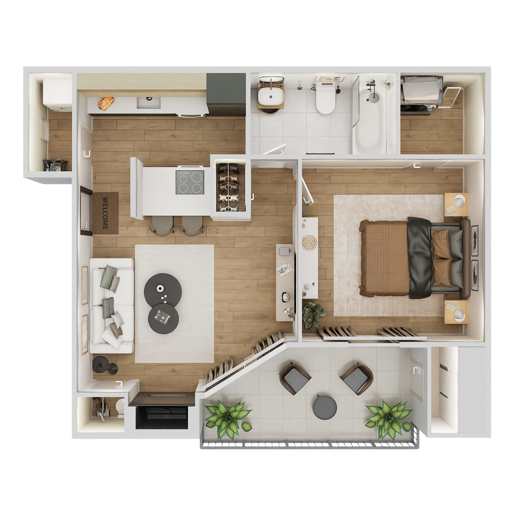 Floor plan layout for A1