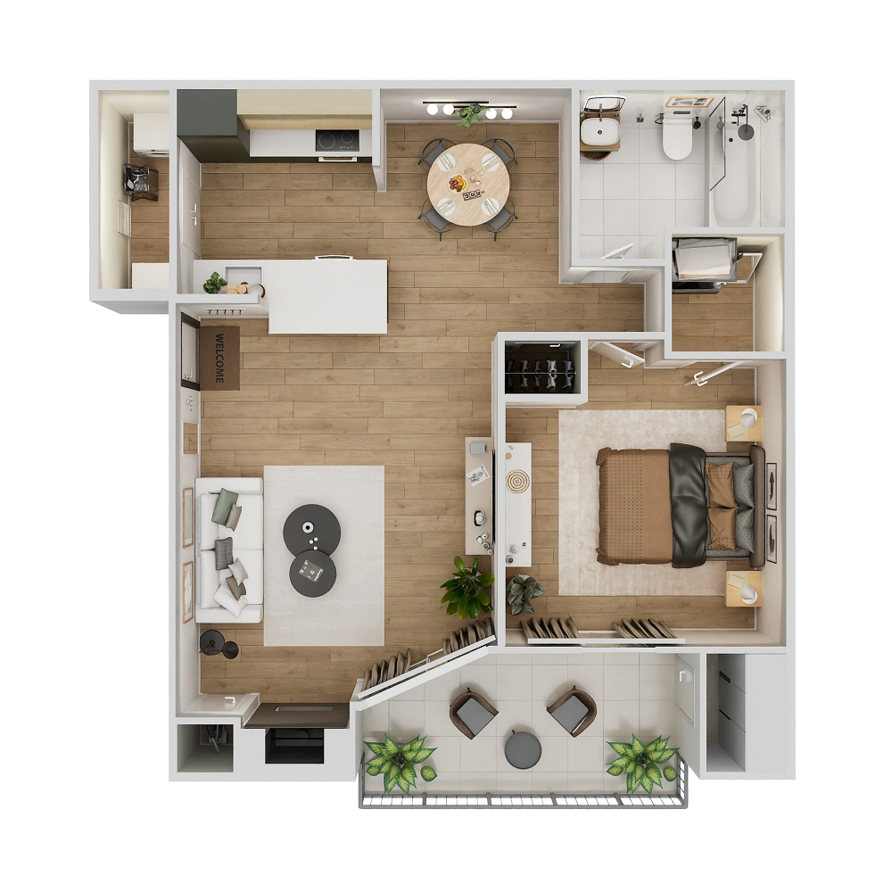 Floor plan layout for A2