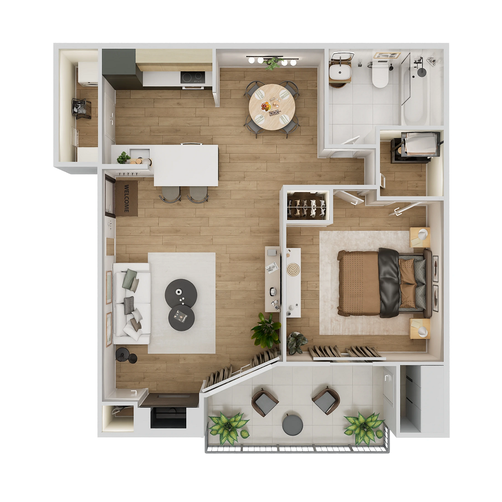 Floor plan layout for A4