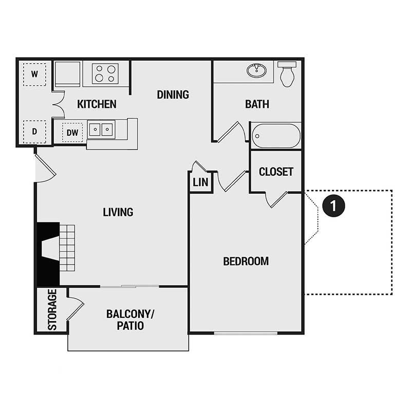 Floor plan layout for A6