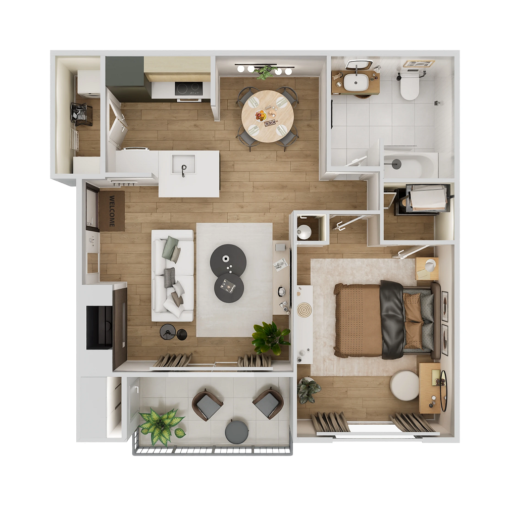 Floor plan layout for A7