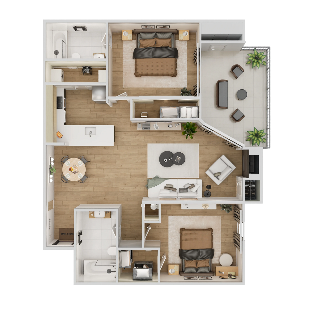 Floor plan layout for C1B