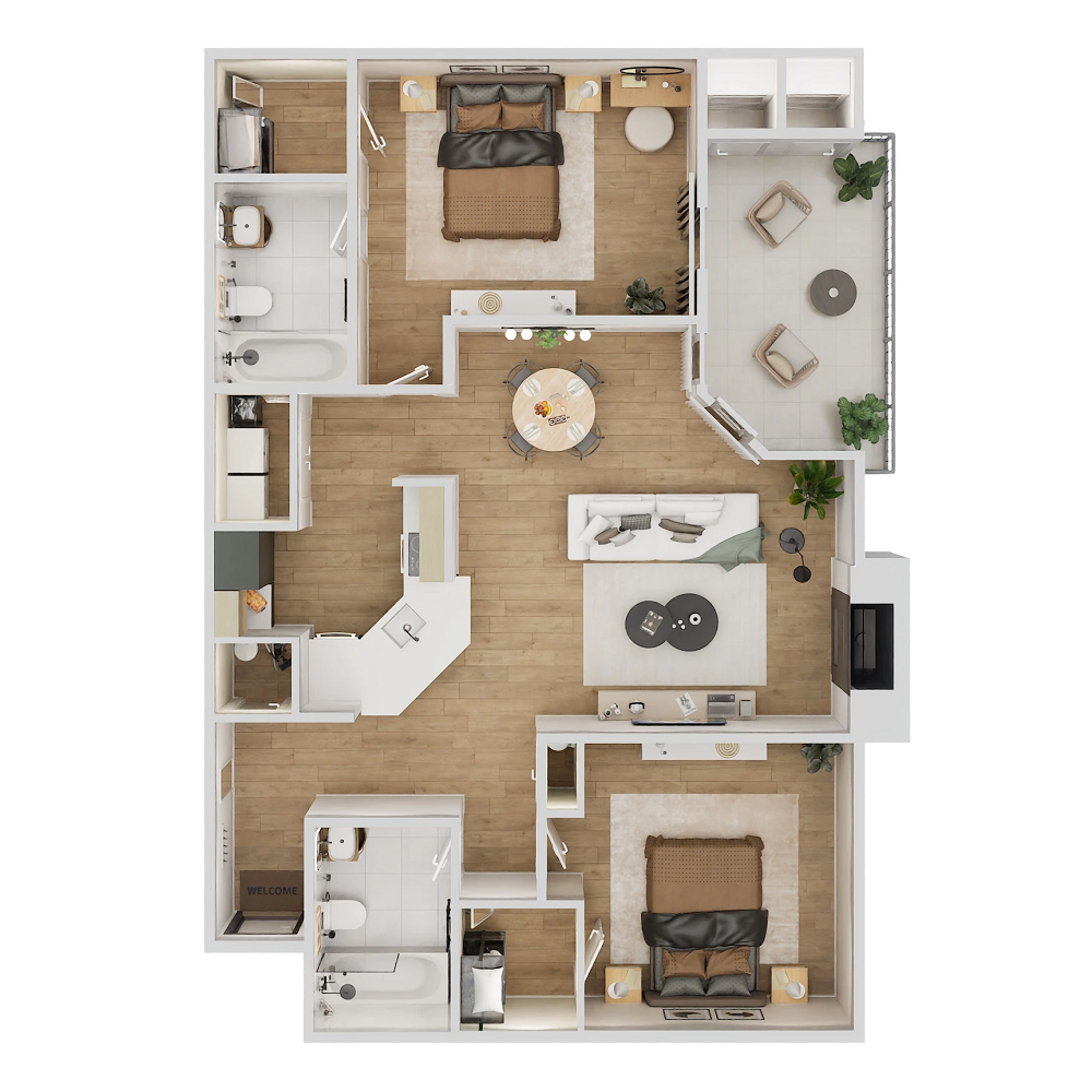 Floor plan layout for C4