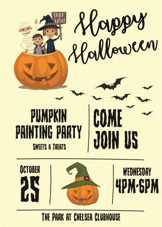 Kids Pumpkin Painting Party - Weds Oct 25th Cover Photo