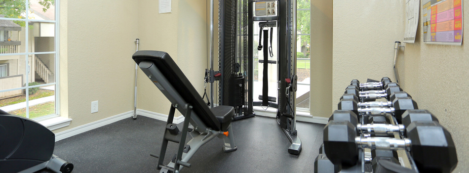 Weights Equipment in The Park at Forest Oaks Fitness Center