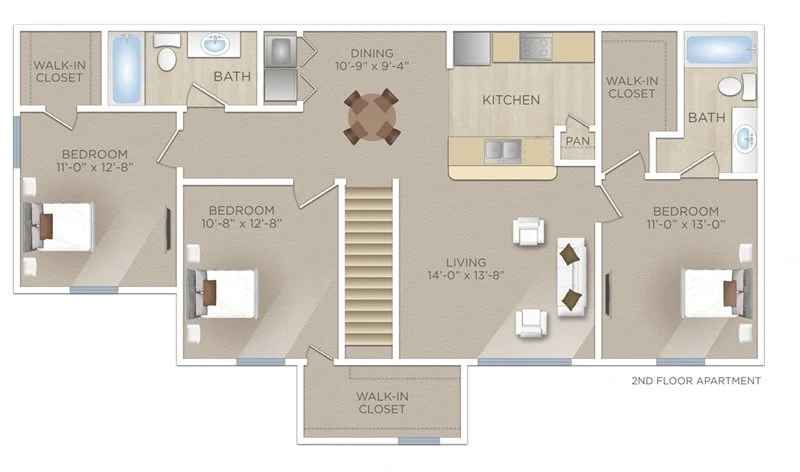 Floor plan layout for The Bosque