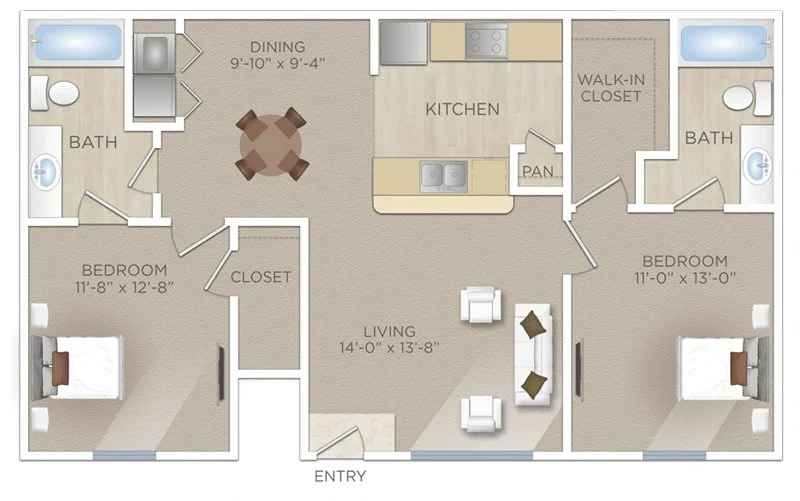 Floor plan layout for The Pecos