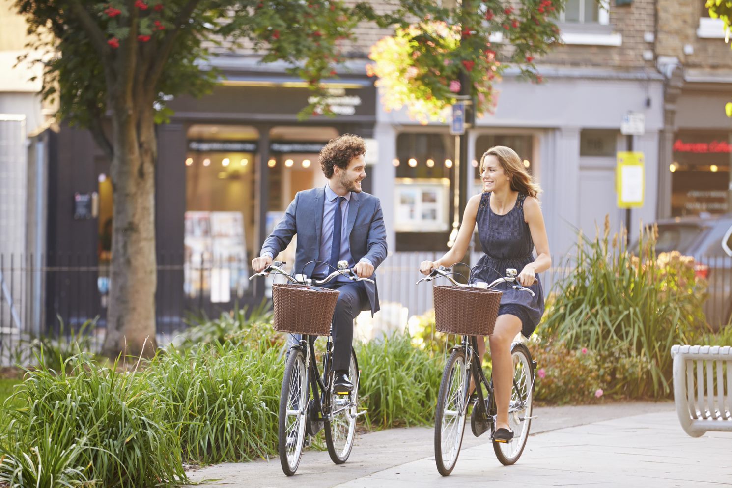 Couple on Bikes