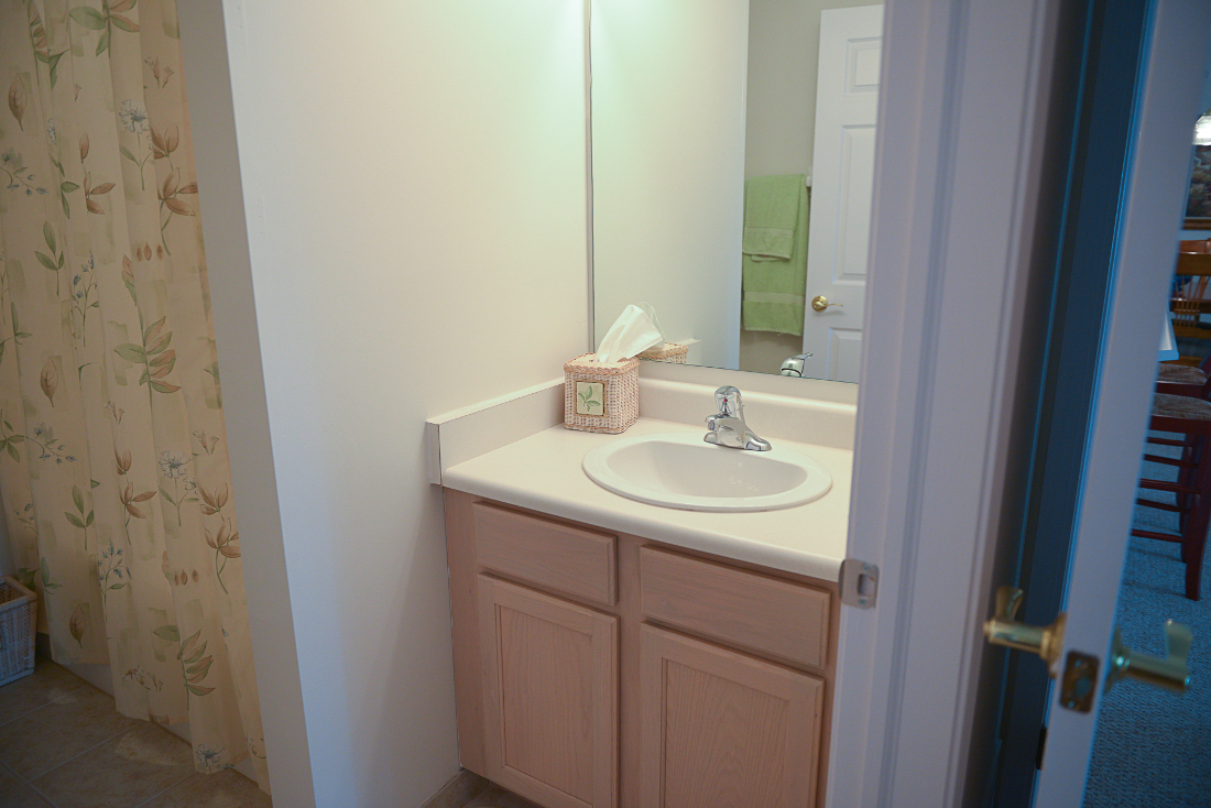 Bathroom at Parklands of Chili Luxury Apartments in Churchville, New York