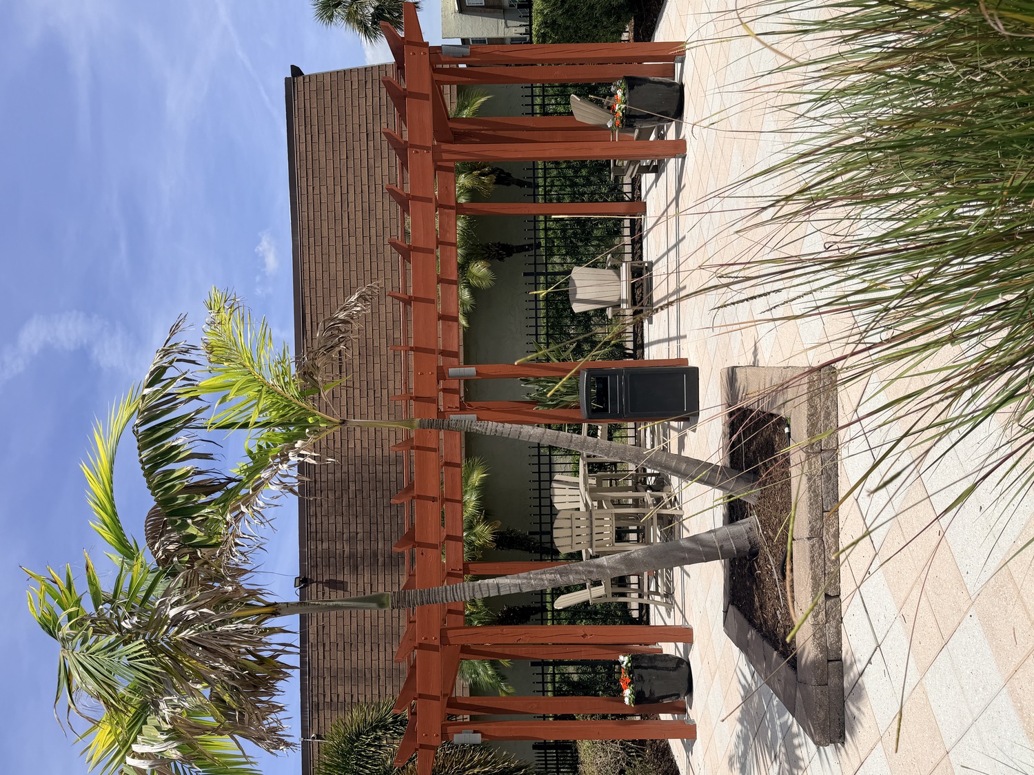 Stunning Poolside Pergola Lounge Area