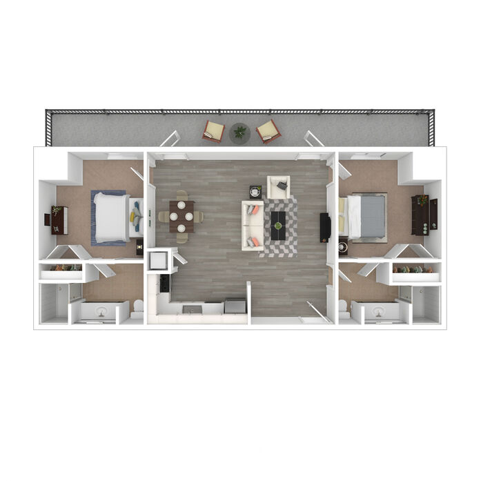 Parkside Apartments & Shops - Floorplan - Oak Penthouse