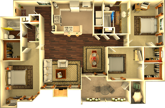 Floorplan - Spruce (C1) image