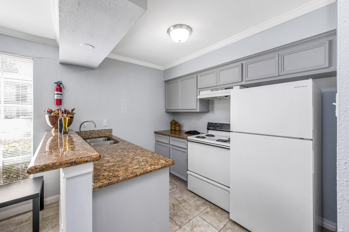 Kitchen Island at Pine Terrace Apartments 