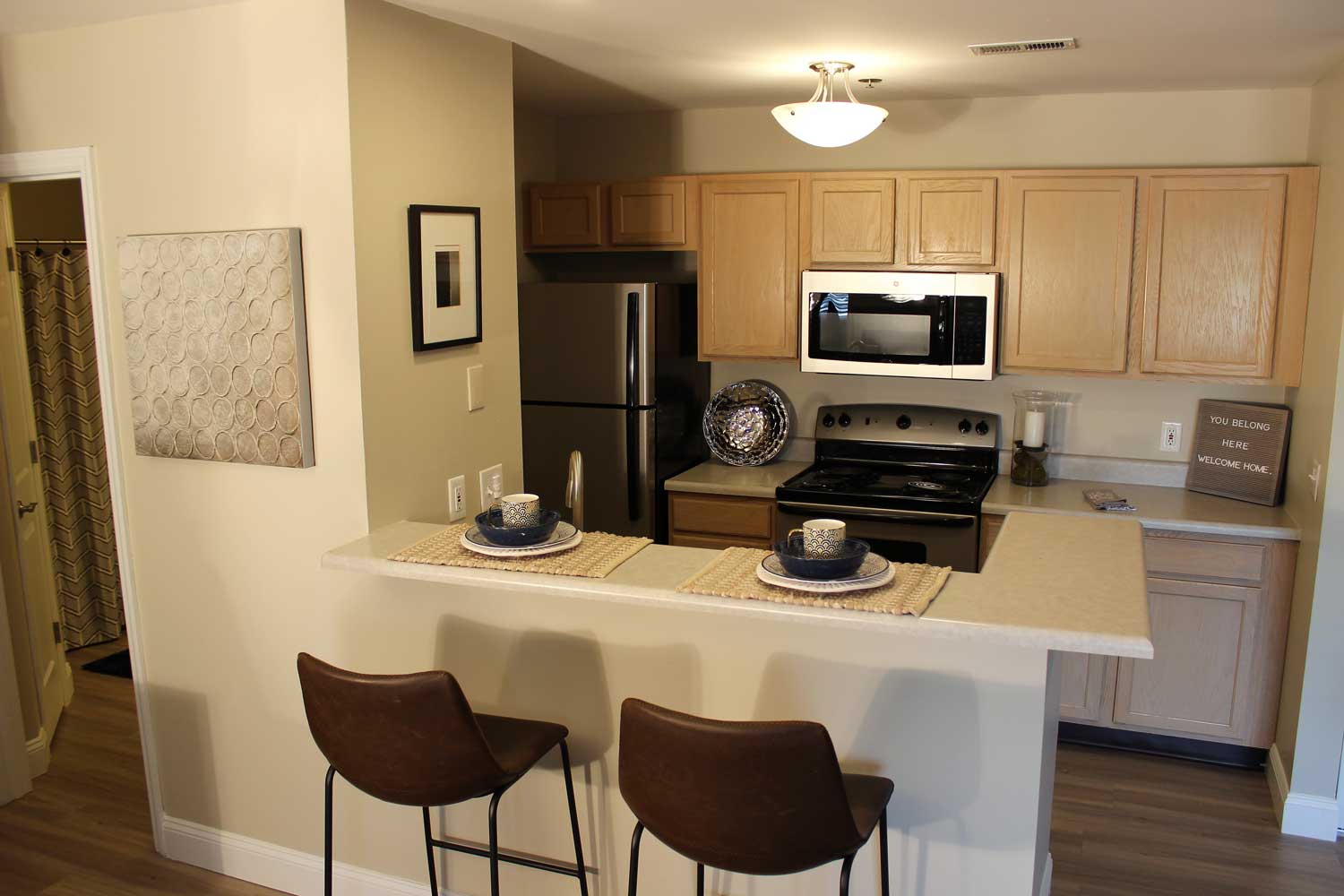 A Closer Look of In-Kitchen Dining Space at Polo Downs Apartments