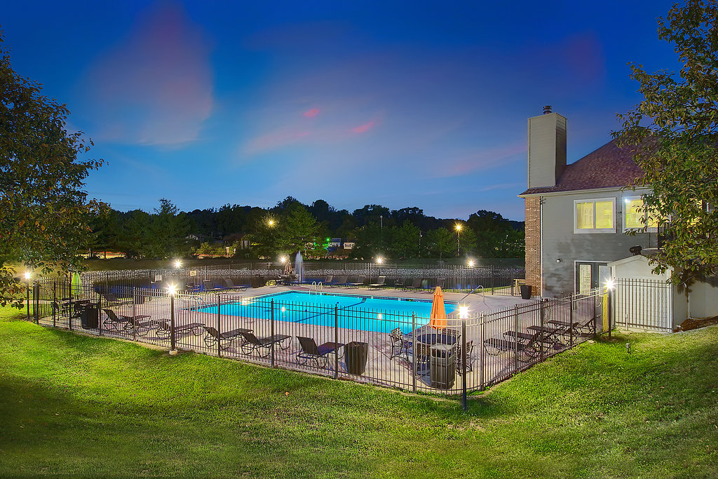 Sparkling Swimming Pool with Sundeck at Polo Downs Apartments in Fenton, MO