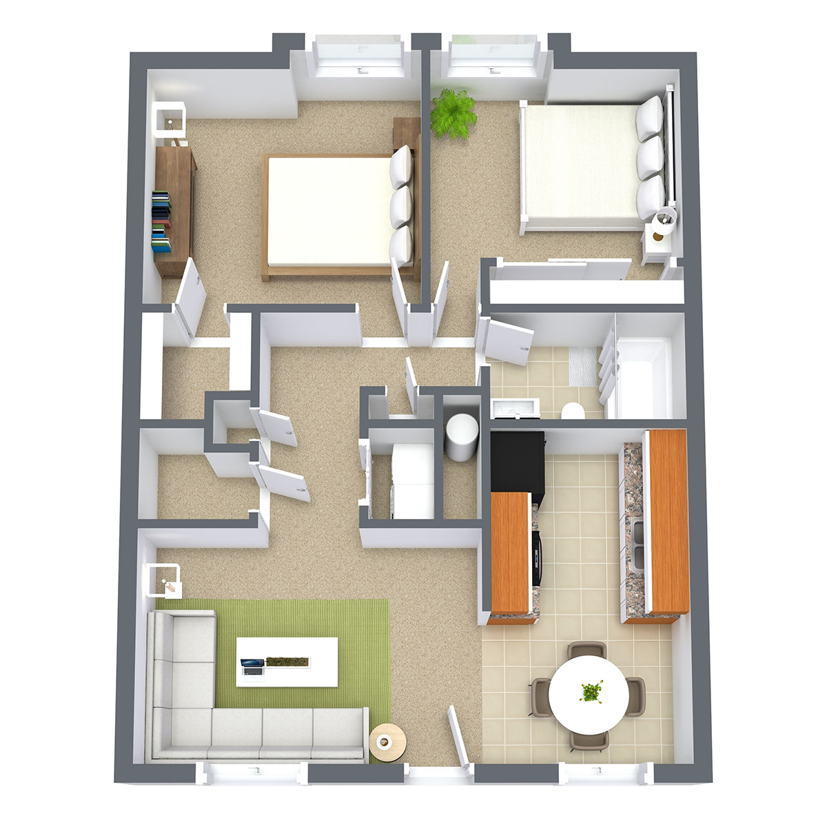 Prairie West - Floorplan - 2 Bedroom | Classic