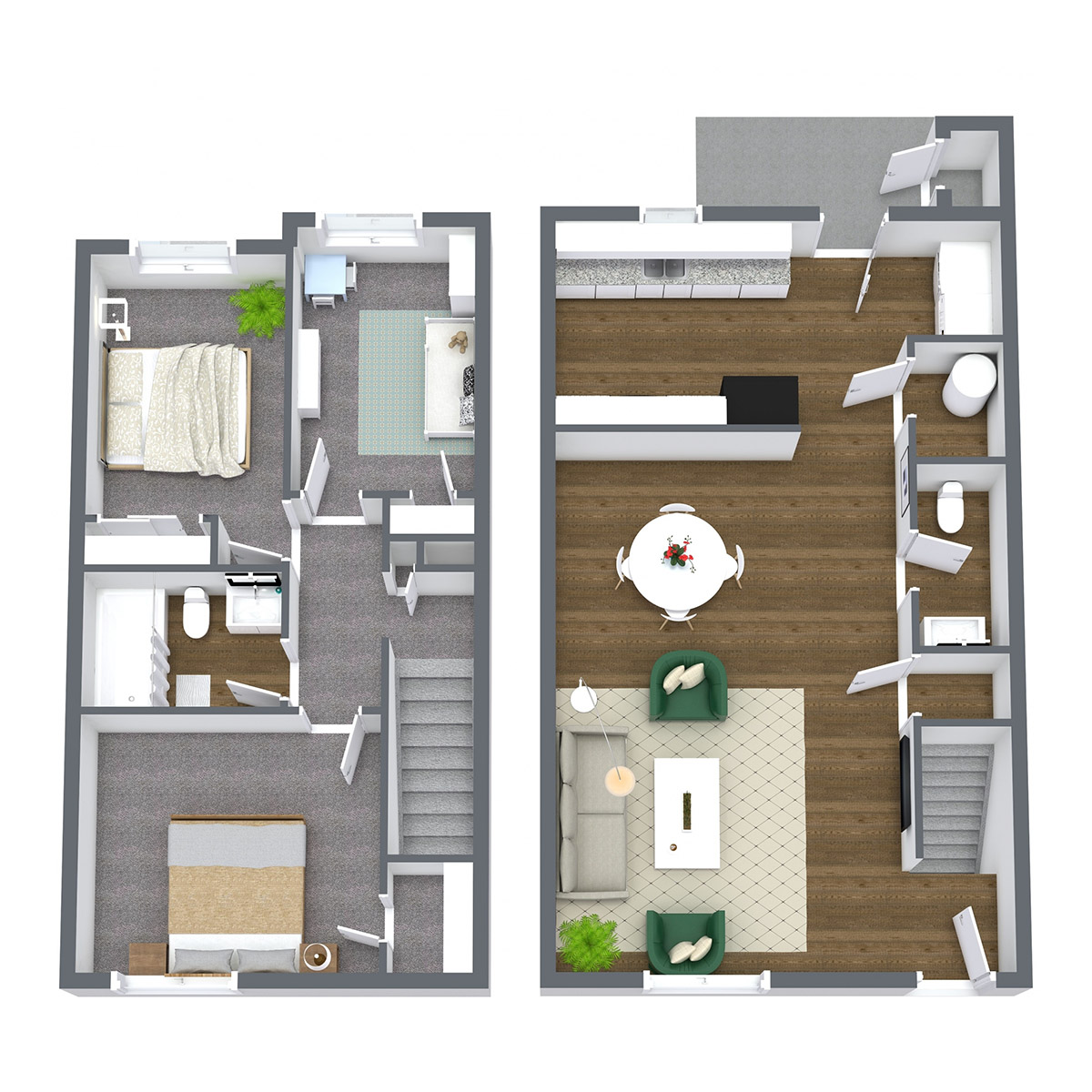 Prairie West - Floorplan - 3 Bedroom Townhome | Upgraded