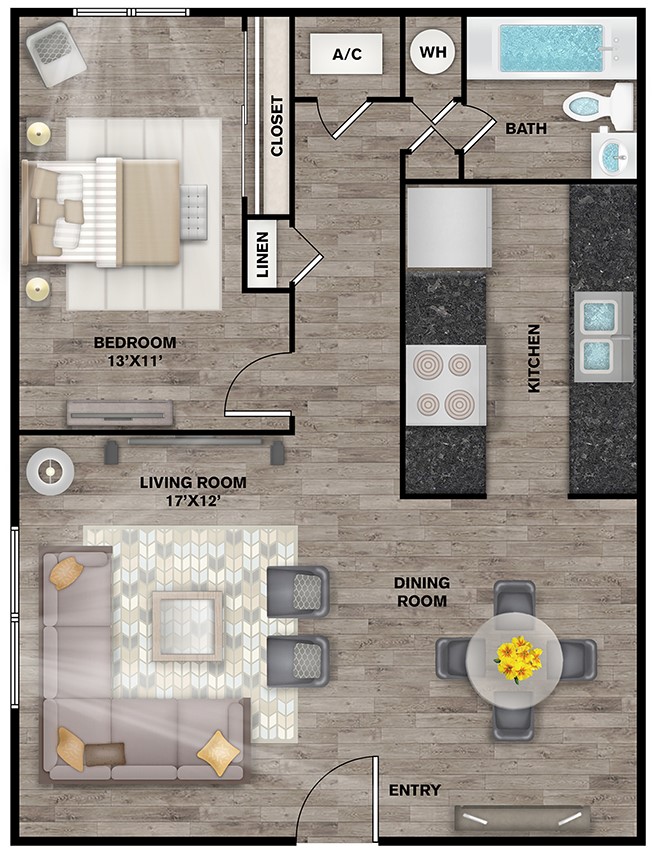 Presidio Flats - Floorplan - A1