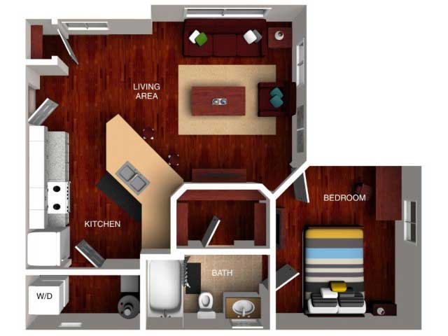 Floorplan - 1 Bed Standard image