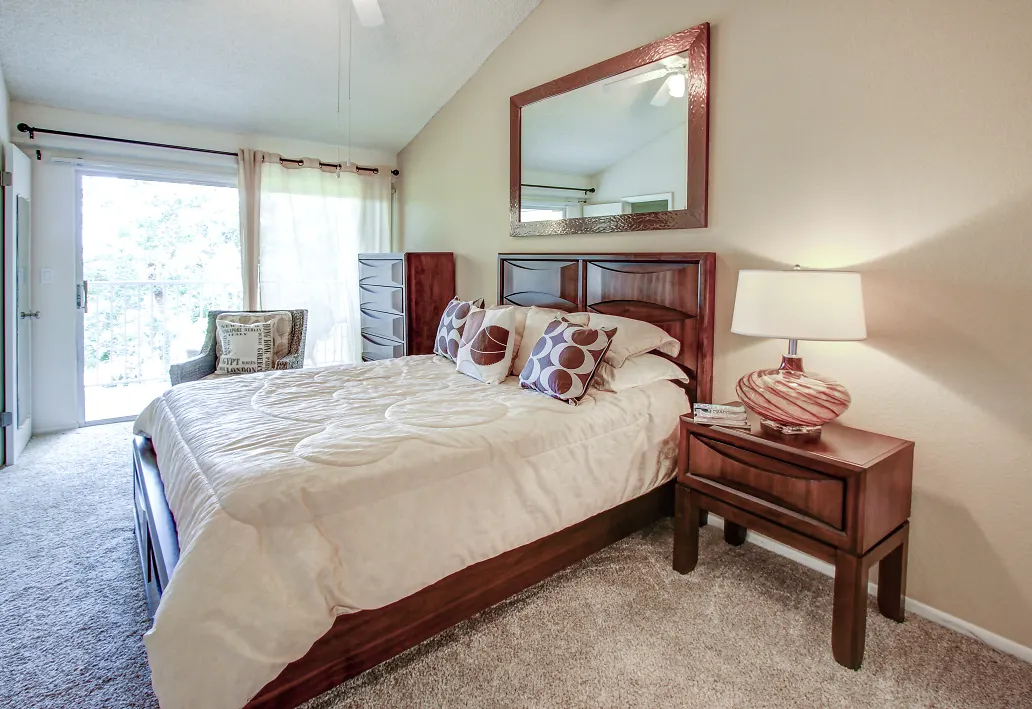 Comfortable Bedroom at Reflections of Boca Del Mar Apartments in Boca Raton, FL