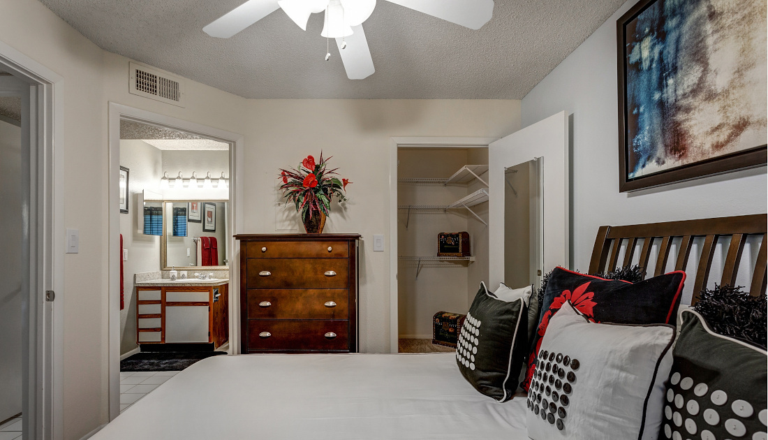 Bedroom at Reflections of Boca Del Mar Apartments in Boca Raton, Florida