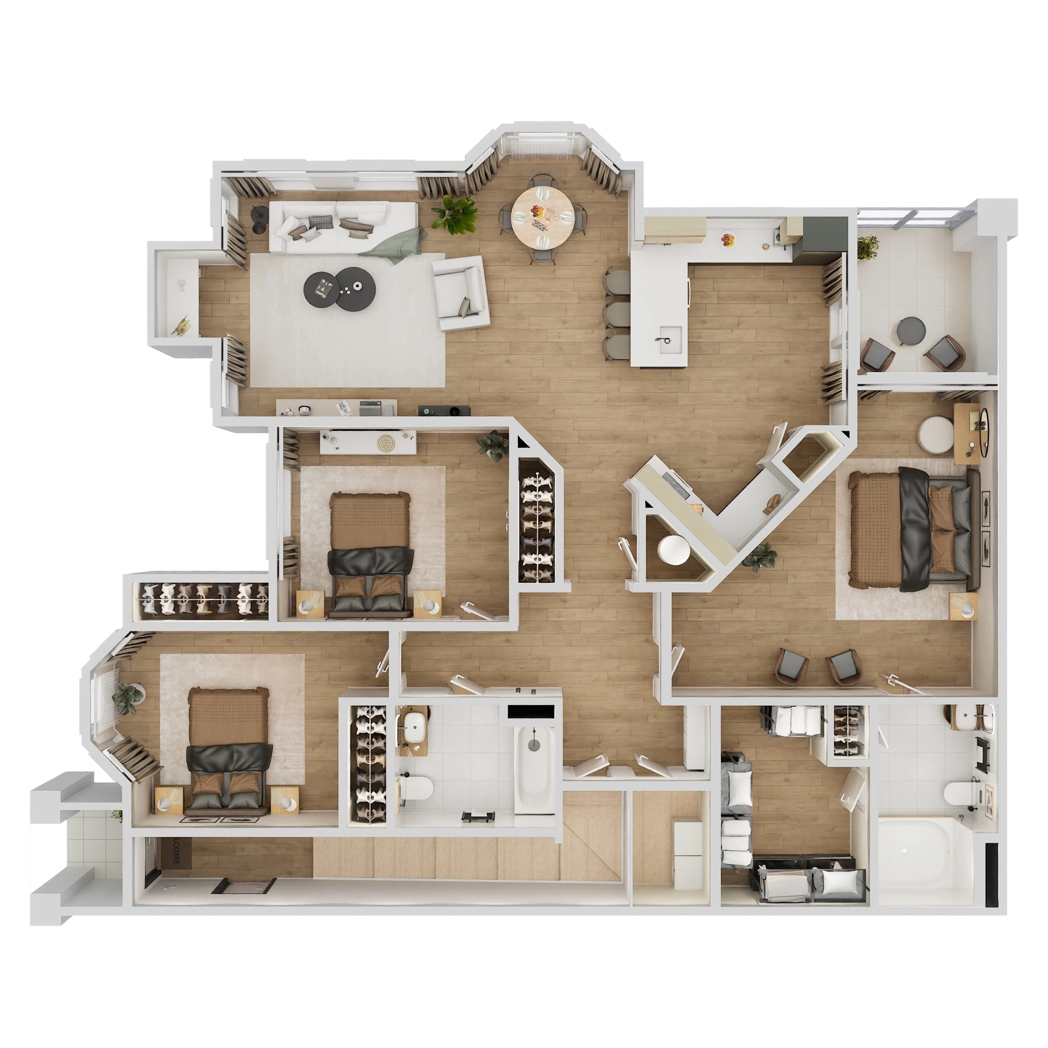 Floor plan layout for The Grand Reserve II