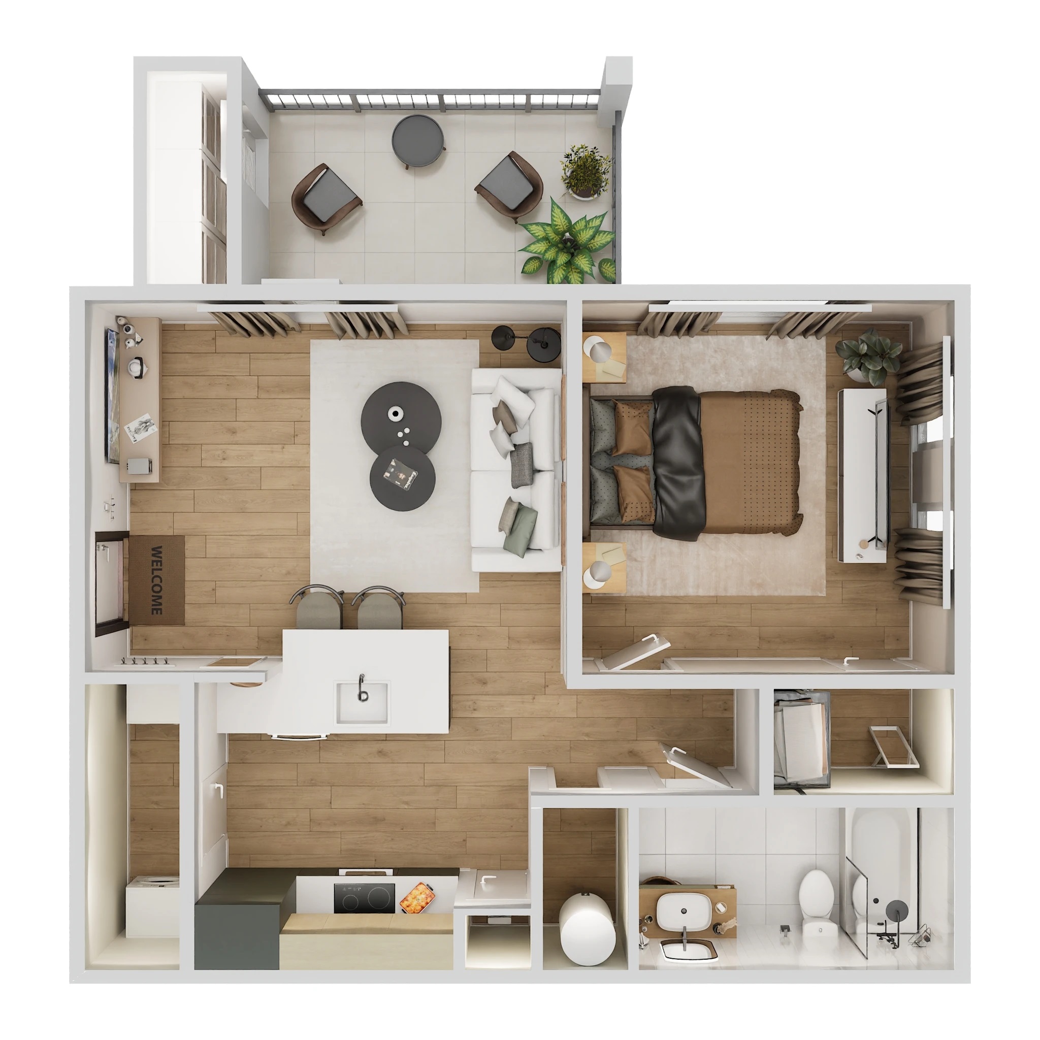 Floor plan layout for The Williamsburg