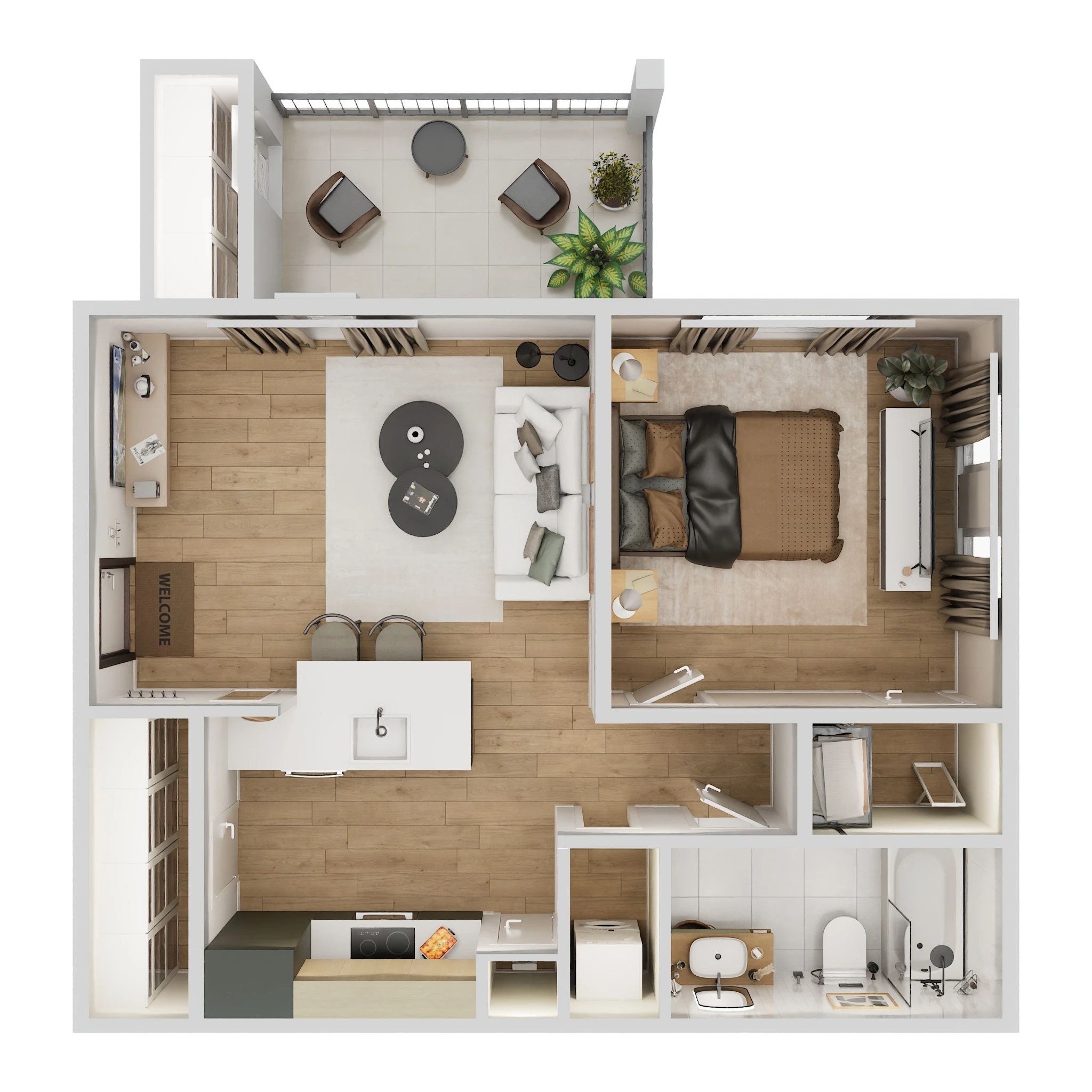 Floor plan layout for The Williamsburg