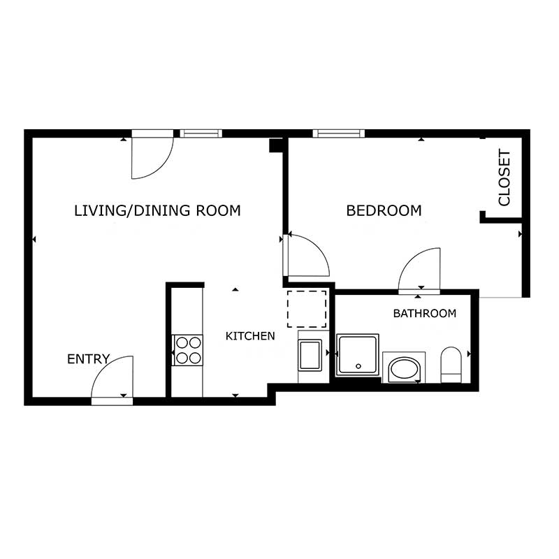 Informative Picture of One Bed and One Bath
