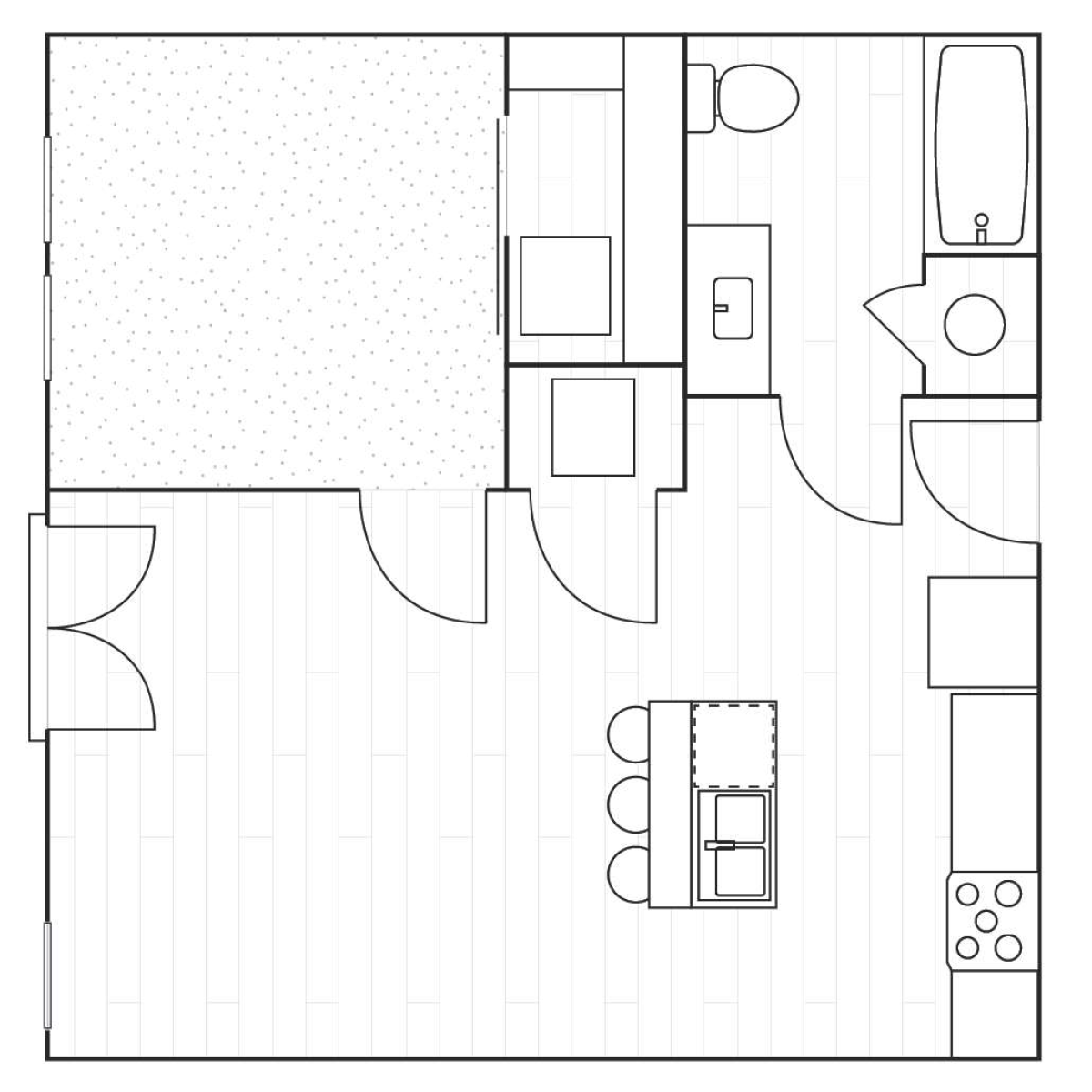 Floor plan layout for A1
