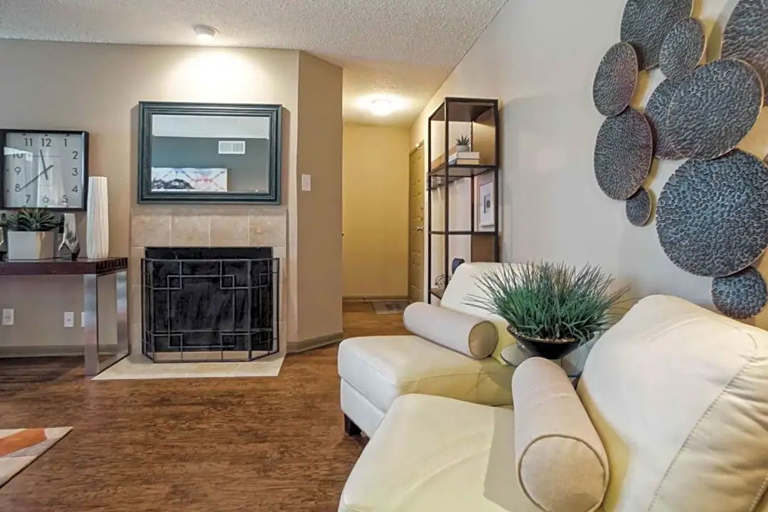 Spacious Living Room at Ridgeview Place Apartments in Irving, TX