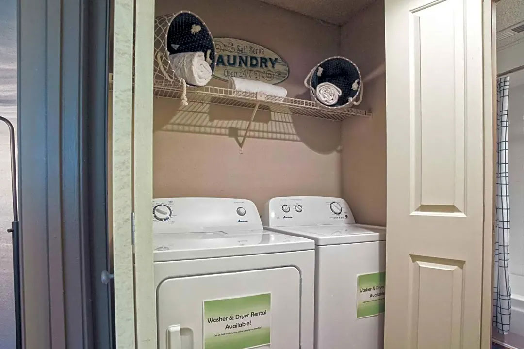 Washer and Dryer Available at Ridgeview Place Apartments in Irving, TX