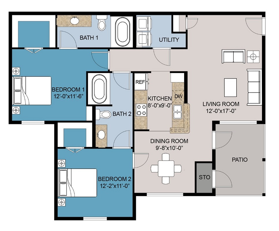 Floor plan layout for C