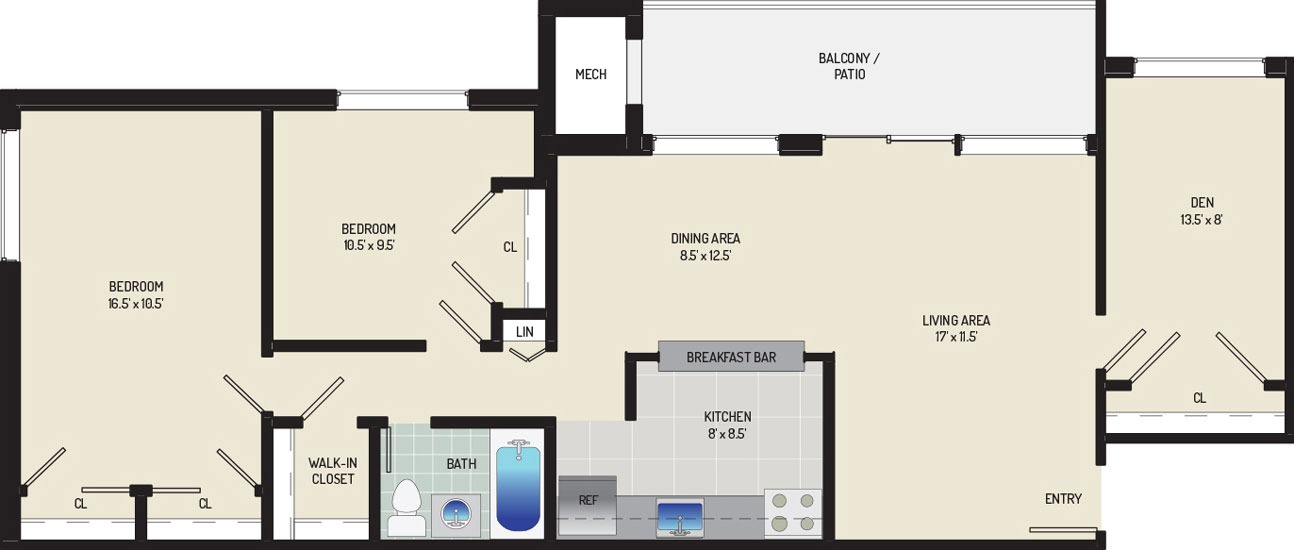 Riverside Plaza Apartments - Apartment 256269-102-E2 -