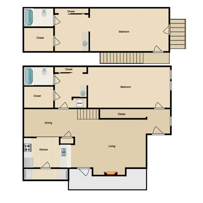 Riviera Apartment Homes - Floorplan - Laurie